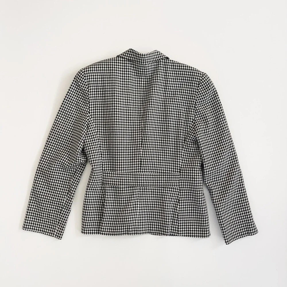 Vintage Christian Dior Lady Jacket in Black & White Houndstooth